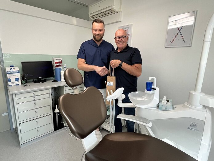 Dr. Thurén mit Bürgermeister Rosner