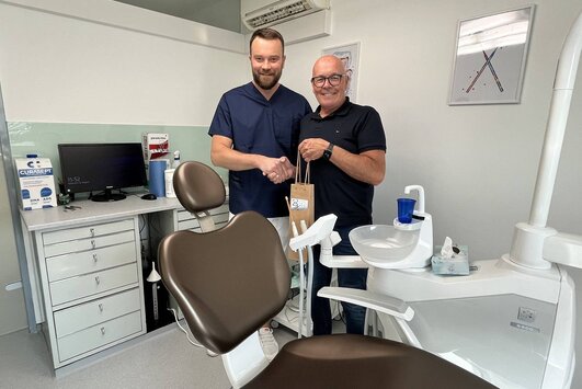 Dr. Thurén mit Bürgermeister Rosner